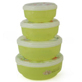 Rabbit Lunch Box 4 Pcs Set - Green, Home & Lifestyle, Storage Boxes, Chase Value, Chase Value