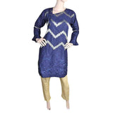 Women's Embroidered 2 Piece Suit - Navy Blue, Women, Shalwar Suits, Chase Value, Chase Value