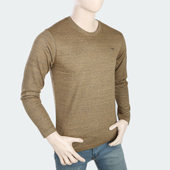 Men's Round Neck Full Sleeves T-Shirt - Rust, Men, T-Shirts And Polos, Chase Value, Chase Value