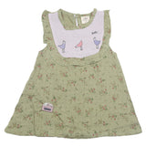 Newborn Girls Half Sleeves Frock - Olive, Kids, Newborn Girls Frocks, Chase Value, Chase Value