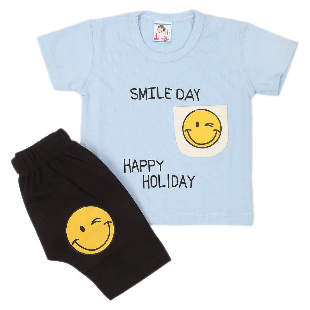 Newborn Boys Half Sleeves Suit - Blue, Kids, NB Boys Sets And Suits, Chase Value, Chase Value