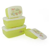 Rabbit Lunch Box 4 Pcs Set - Green, Home & Lifestyle, Storage Boxes, Chase Value, Chase Value