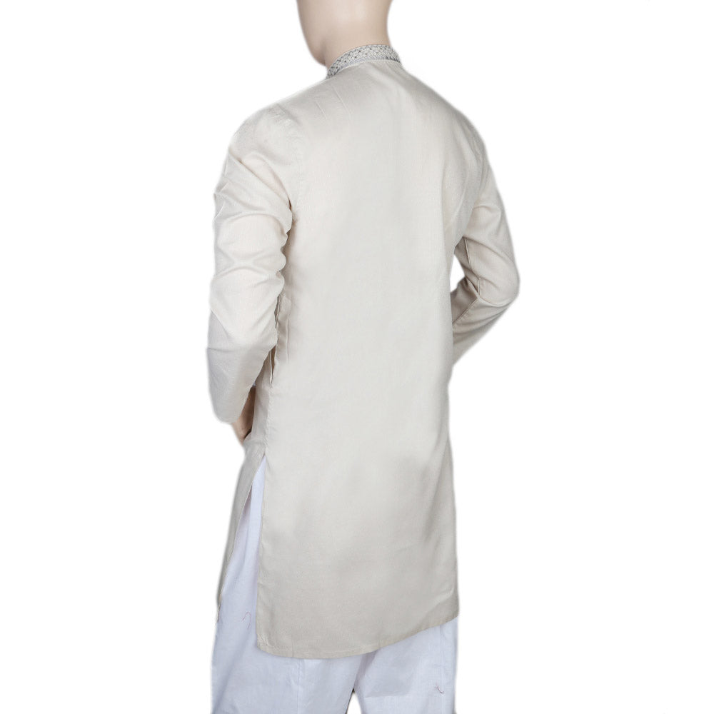 Mashriq EMB Kurta For Men - Light Gray, Men, Kurtas, Chase Value, Chase Value