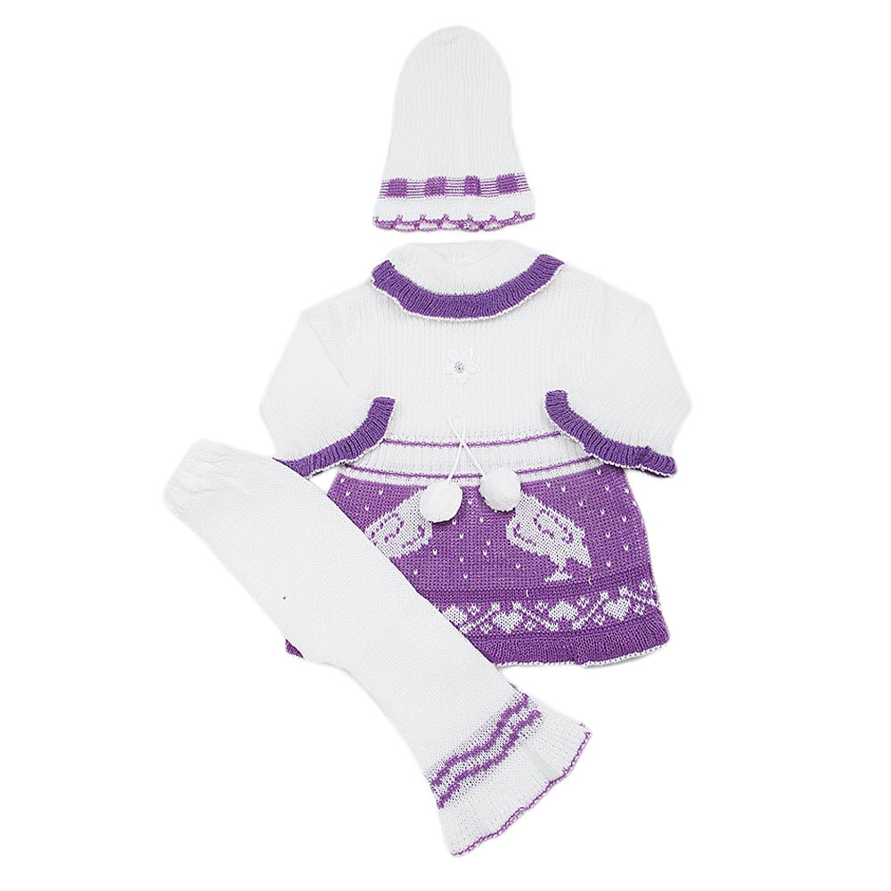 Newborn Girls Irani Suit - Purple, Kids, NB Girls Sets And Suits, Chase Value, Chase Value