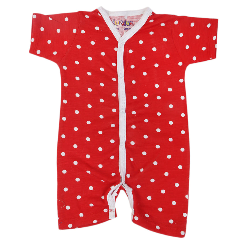 Newborn Girls Fancy Romper Aop - Red, Kids, NB Girls Rompers, Chase Value, Chase Value