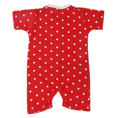 Newborn Girls Fancy Romper Aop - Red, Kids, NB Girls Rompers, Chase Value, Chase Value