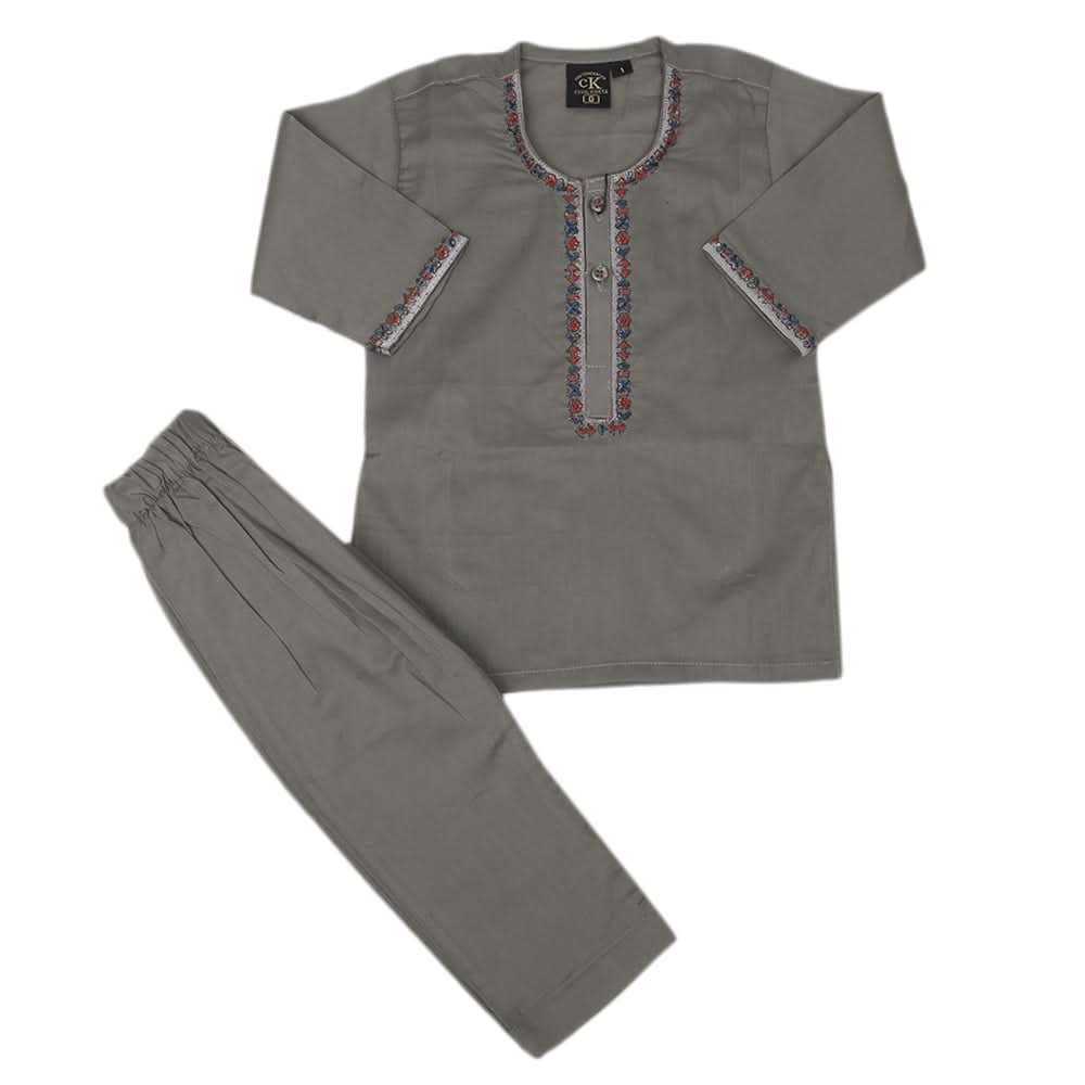 Newborn Boys Shalwar Suit - Dark Grey, Kids, Newborn Boys Shalwar Suits, Chase Value, Chase Value