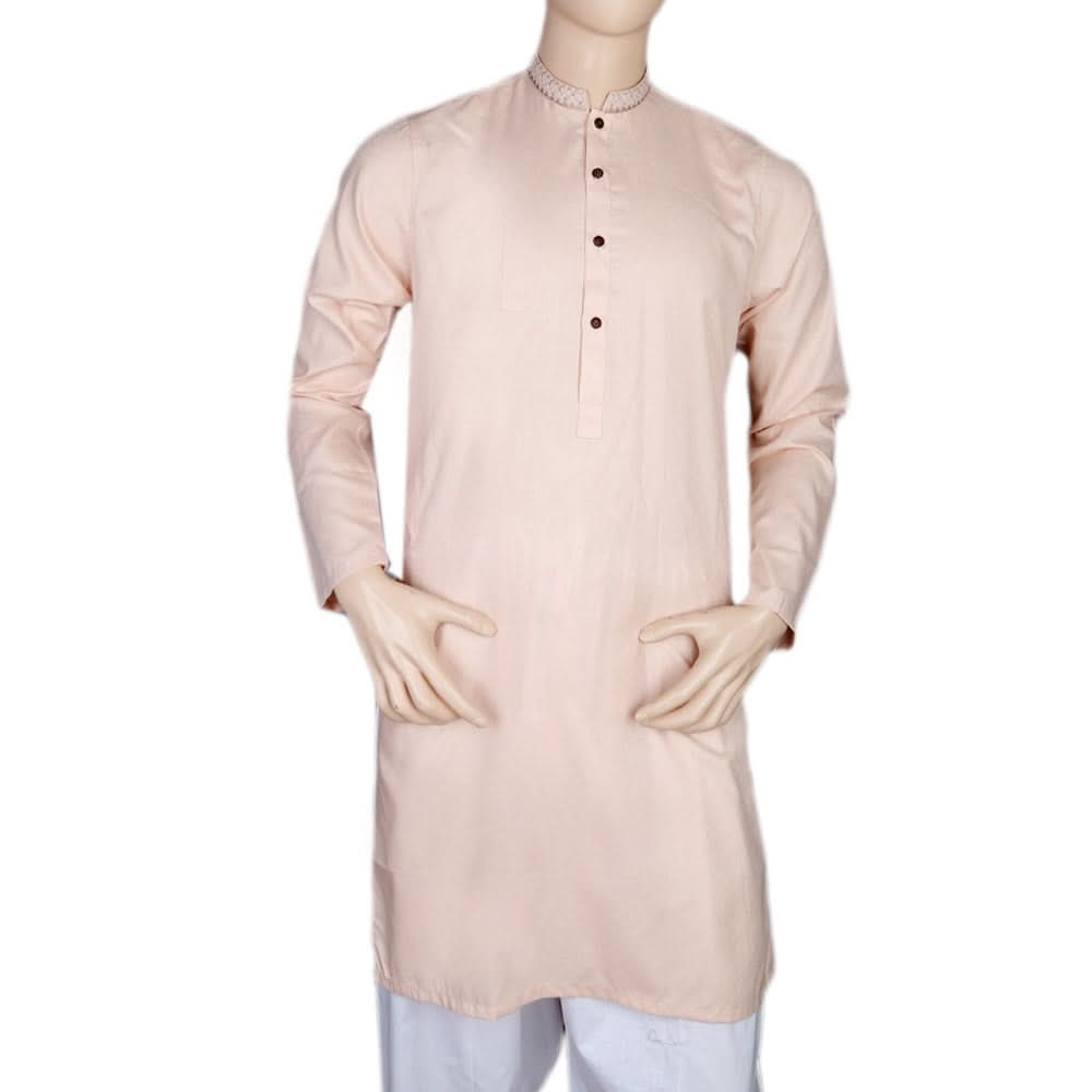 Mashriq EMB Kurta For Men - T.Pink, Men, Kurtas, Chase Value, Chase Value