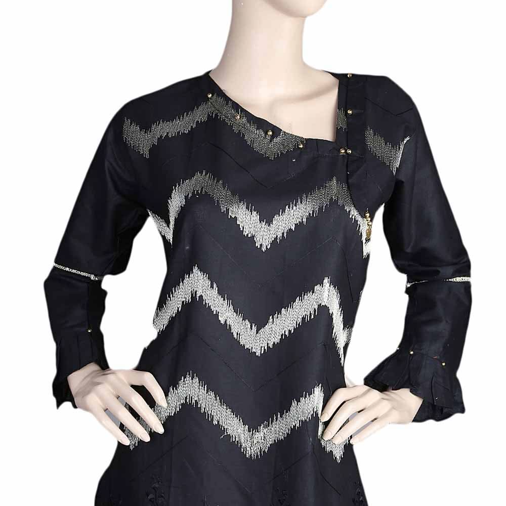 Women's Embroidered 2 Piece Suit - Black, Women, Shalwar Suits, Chase Value, Chase Value