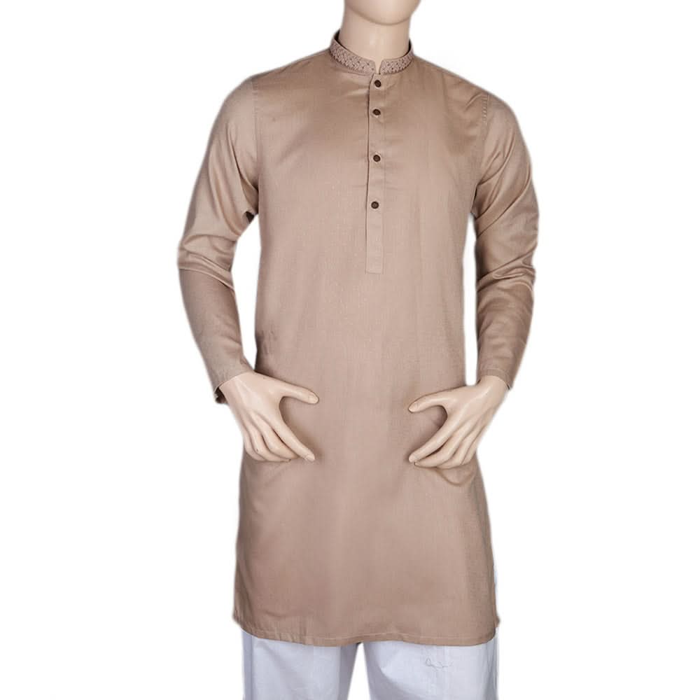 Mashriq EMB Kurta For Men - Fawn, Men, Kurtas, Chase Value, Chase Value