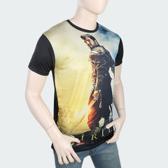 Men's Ertugrul Half Sleeves T-Shirt - Black, Men, T-Shirts And Polos, Chase Value, Chase Value