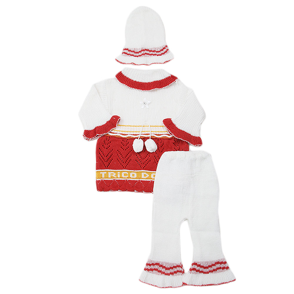 Newborn Girls Irani Suit - Red, Kids, NB Girls Sets And Suits, Chase Value, Chase Value