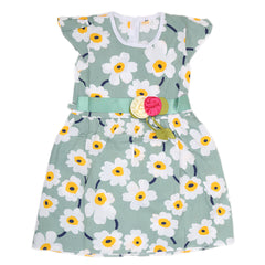 Girls Cotton Frock - Green, Kids, Girls Frocks, Chase Value, Chase Value