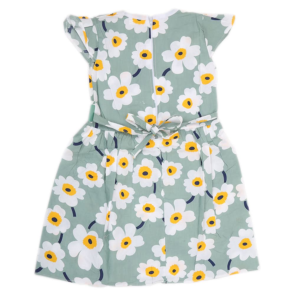 Girls Cotton Frock - Green, Kids, Girls Frocks, Chase Value, Chase Value