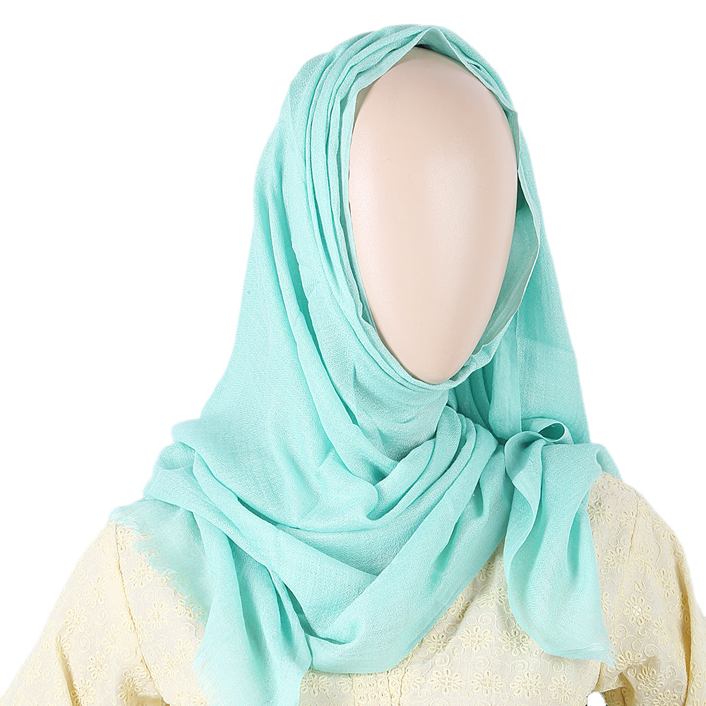 Women's Plain Scarf - Cyan, Women, Shawls And Scarves, Chase Value, Chase Value