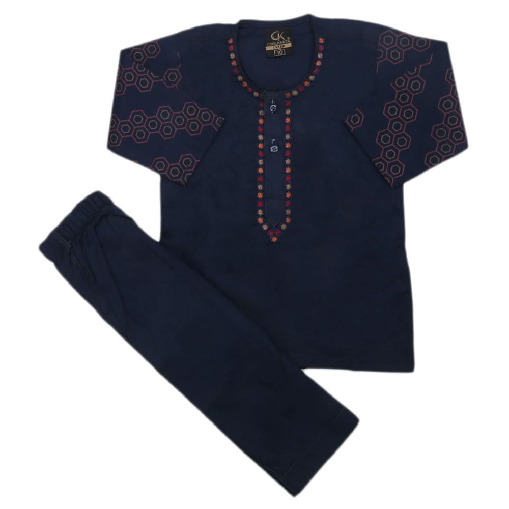 Newborn Boys Shalwar Suit - Navy Blue, Kids, Newborn Boys Shalwar Suits, Chase Value, Chase Value