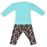 Girls Full Sleeves 2 Piece Suit - Cyan, Kids, Girls Sets And Suits, Chase Value, Chase Value