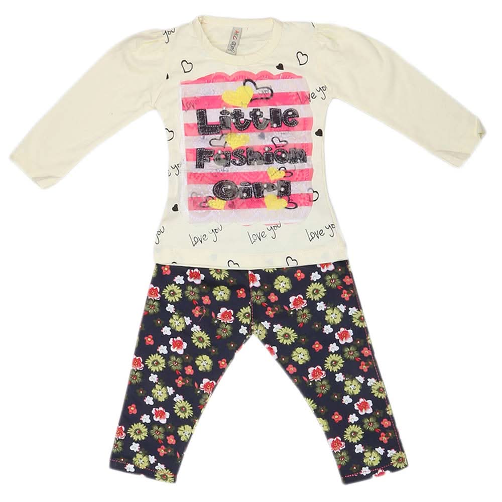 Girls Full Sleeves 2 Piece Suit - Yellow, Kids, Girls Sets And Suits, Chase Value, Chase Value
