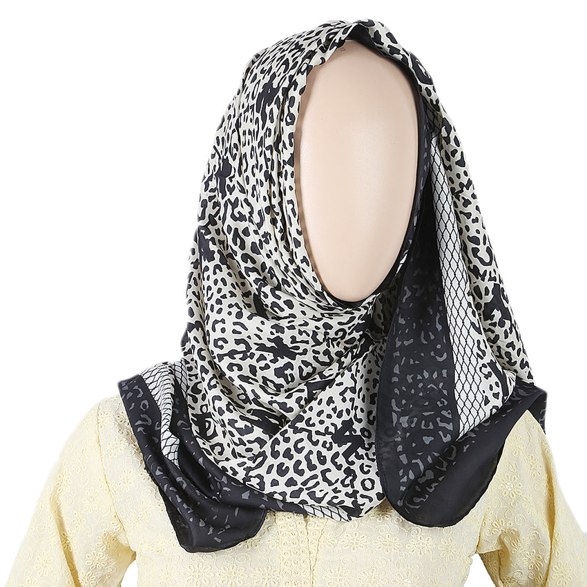 Women's Silk Scarf - Black, Women, Shawls And Scarves, Chase Value, Chase Value