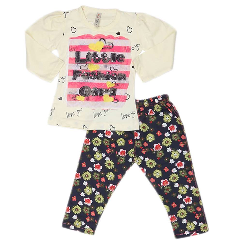 Girls Full Sleeves 2 Piece Suit - Yellow, Kids, Girls Sets And Suits, Chase Value, Chase Value