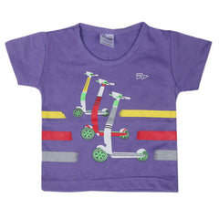 Newborn Boys Half Sleeves T-Shirt - Purple, Kids, Newborn Boys Shirts And T-Shirts, Chase Value, Chase Value