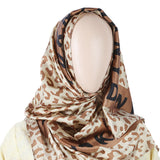 Women's Silk Scarf - Light Brown, Women, Shawls And Scarves, Chase Value, Chase Value