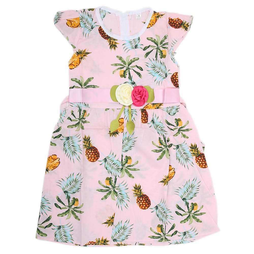 Girls Cotton Frock - Pink, Kids, Girls Frocks, Chase Value, Chase Value