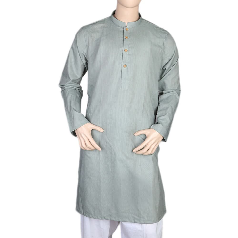 Mashriq Slim Fit Kurta For Men - L Green, Men, Kurtas, Chase Value, Chase Value