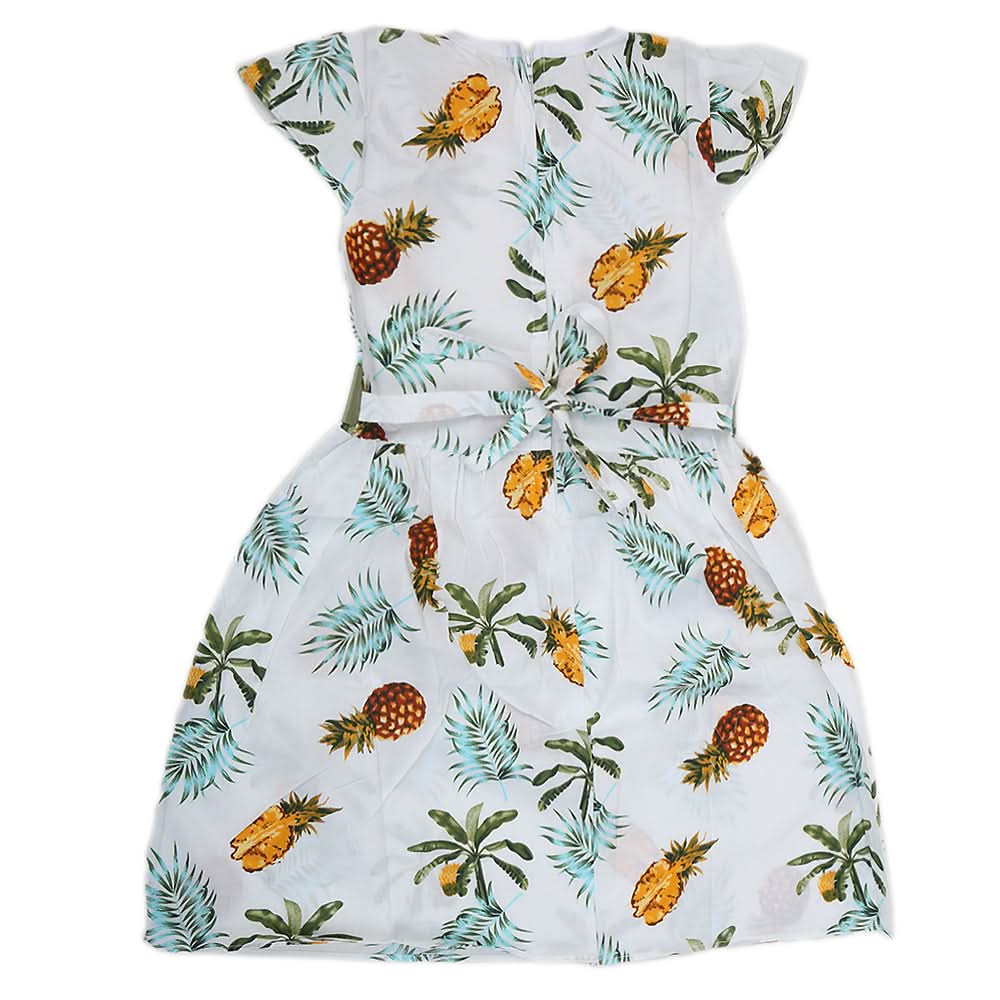Girls Cotton Frock - White, Kids, Girls Frocks, Chase Value, Chase Value