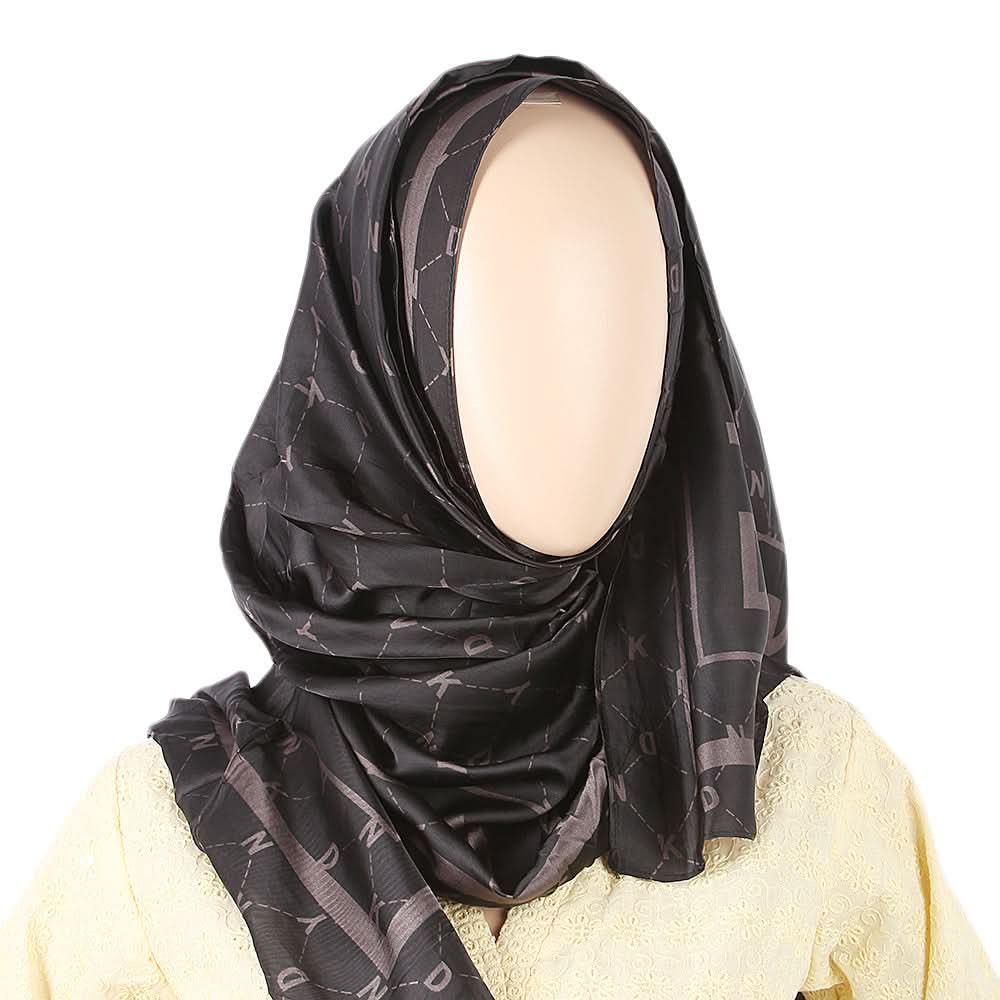 Women's Silk Scarf - Black, Women, Shawls And Scarves, Chase Value, Chase Value