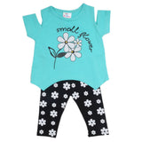 Newborn Girls Half Sleeves Suit - Sea Green, Kids, Newborn Girls Sets And Suits, Chase Value, Chase Value