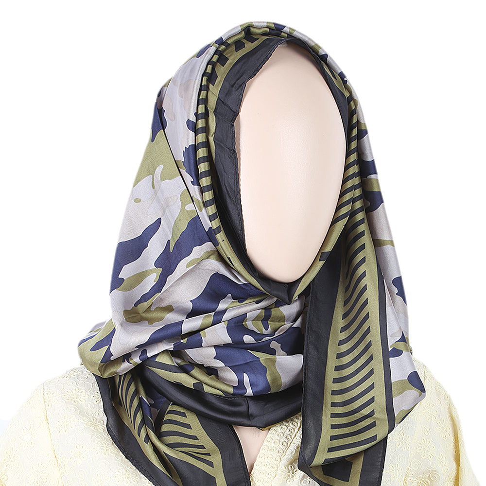 Women's Silk Scarf - Green, Women, Shawls And Scarves, Chase Value, Chase Value