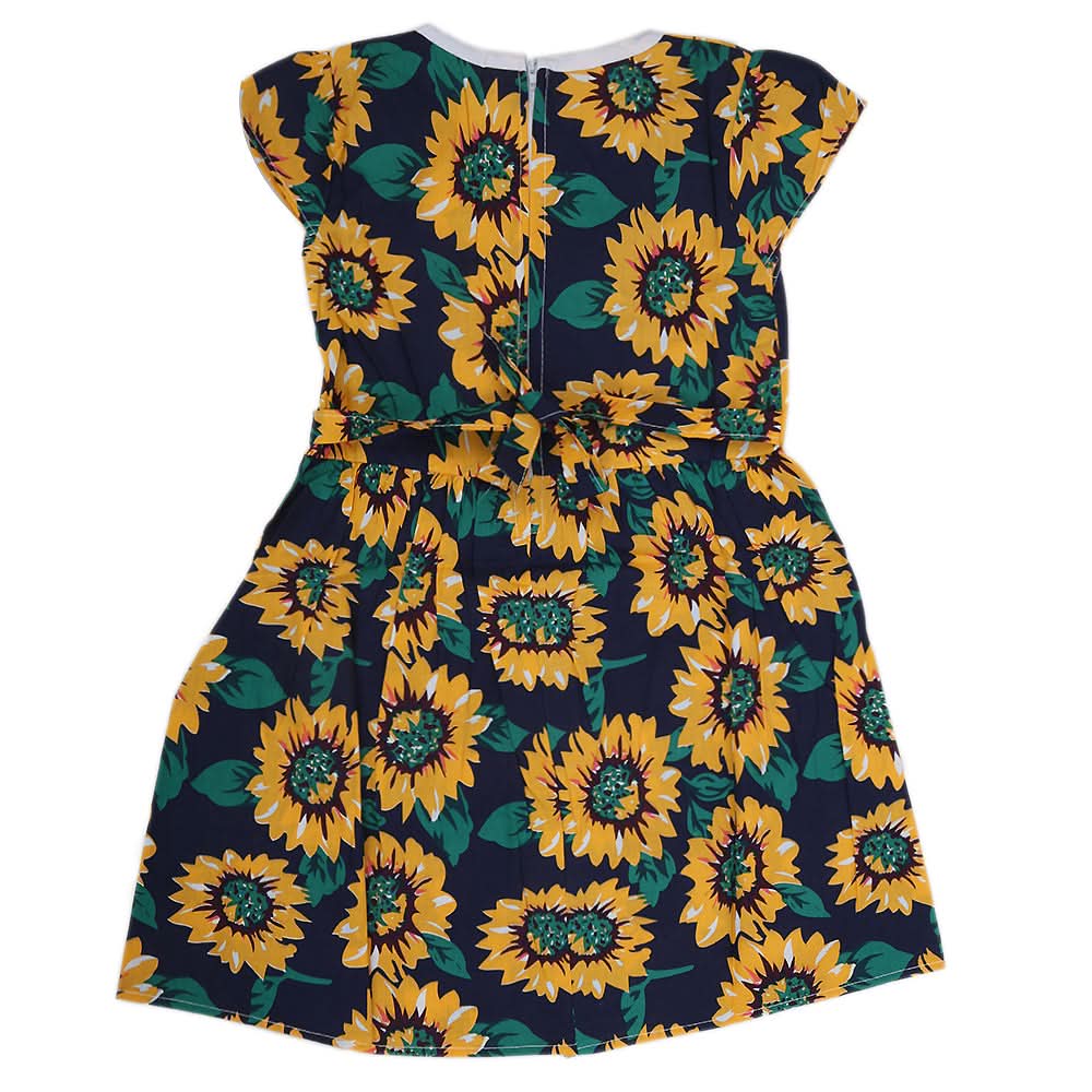 Girls Cotton Frock - Navy Blue, Kids, Girls Frocks, Chase Value, Chase Value
