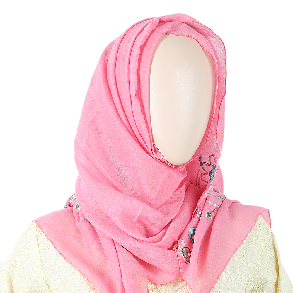 Women's Embroidered Scarf - Pink, Women, Shawls And Scarves, Chase Value, Chase Value