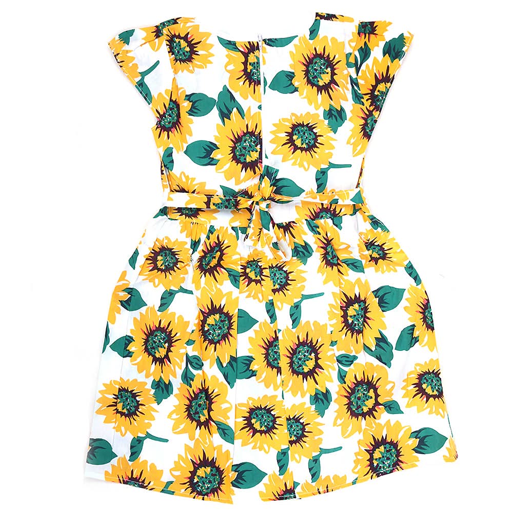 Girls Cotton Frock - Yellow, Kids, Girls Frocks, Chase Value, Chase Value