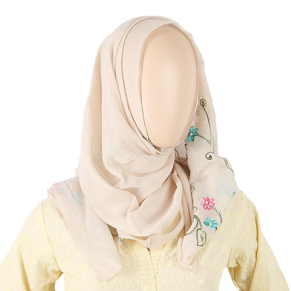 Women's Embroidered Scarf - Beige, Women, Shawls And Scarves, Chase Value, Chase Value