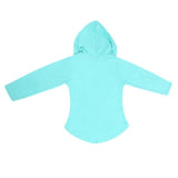 Girls Full Sleeves Hooded T-Shirt With Stone - Cyan, Kids, Girls T-Shirts, Chase Value, Chase Value