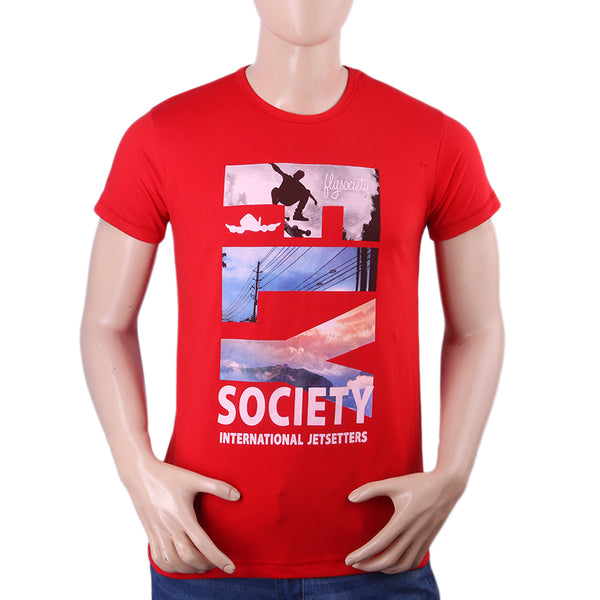 Men's Half Sleeves T-Shirt - Red, Men, T-Shirts And Polos, Chase Value, Chase Value