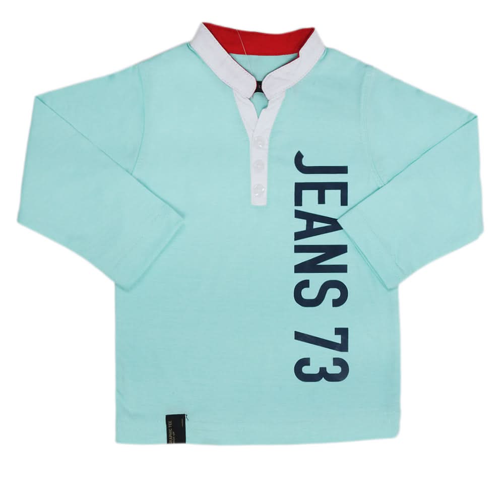 Boys Full Sleeves T-Shirt - Cyan, Kids, Boys T-Shirts, Chase Value, Chase Value