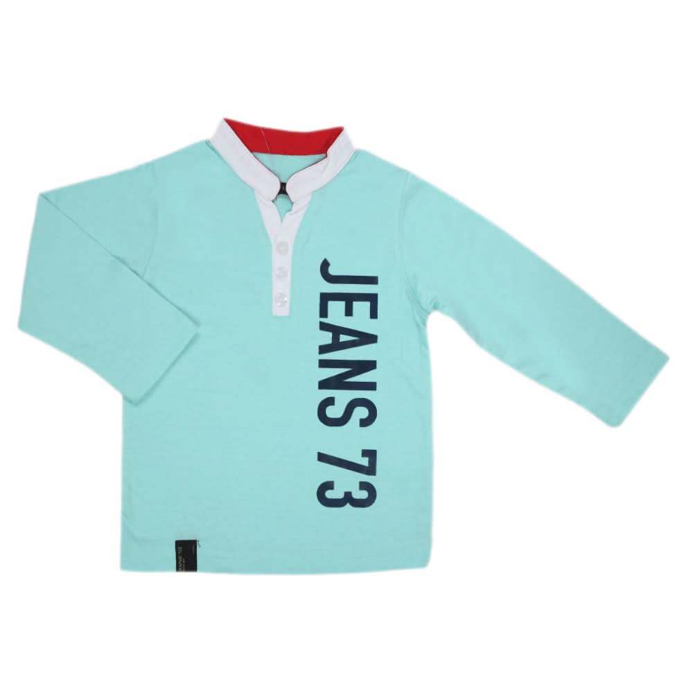 Boys Full Sleeves T-Shirt - Cyan, Kids, Boys T-Shirts, Chase Value, Chase Value