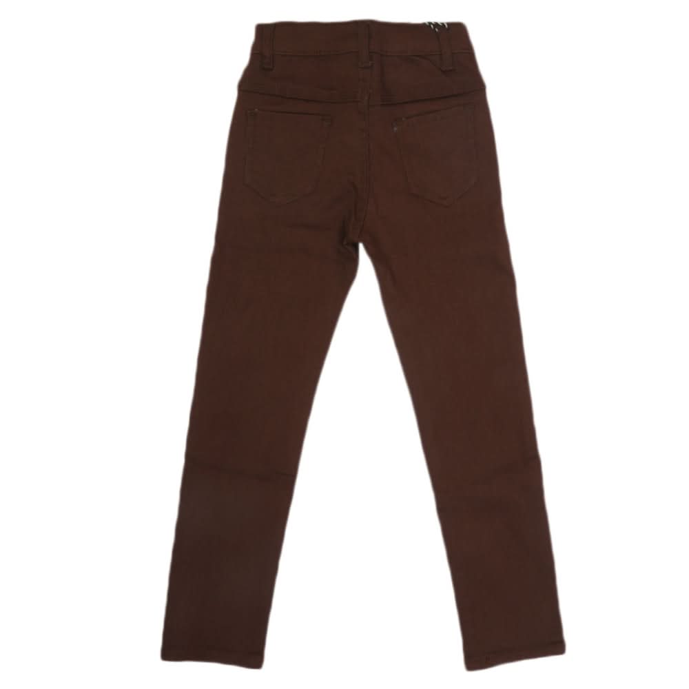 Girls Denim Pant - Brown, Girls Pants & Capri, Chase Value, Chase Value