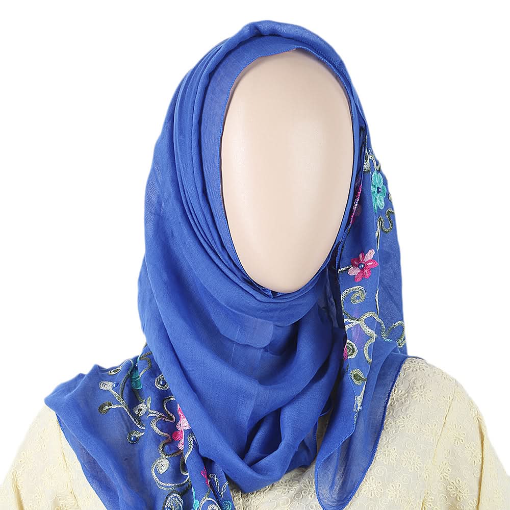 Women's Embroidered Scarf - Royal Blue, Women, Shawls And Scarves, Chase Value, Chase Value