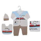Newborns Boys Full Sleeves Suit - Brown, Kids, New Born Boys Sets And Suits, Chase Value, Chase Value
