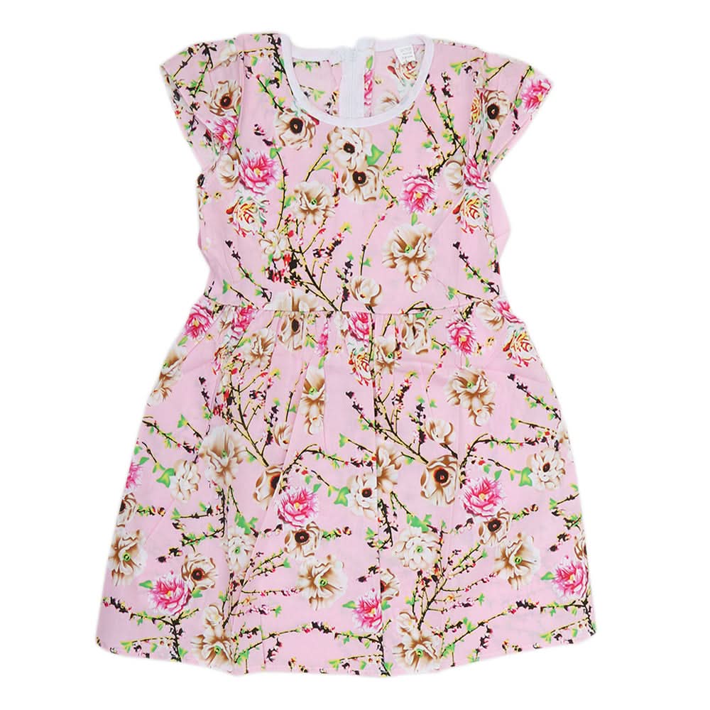 Girls Cotton Frock - Pink, Kids, Girls Frocks, Chase Value, Chase Value