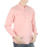 Men's Full Sleeves Casual Shirt - Peach, Men, Shirts, Chase Value, Chase Value
