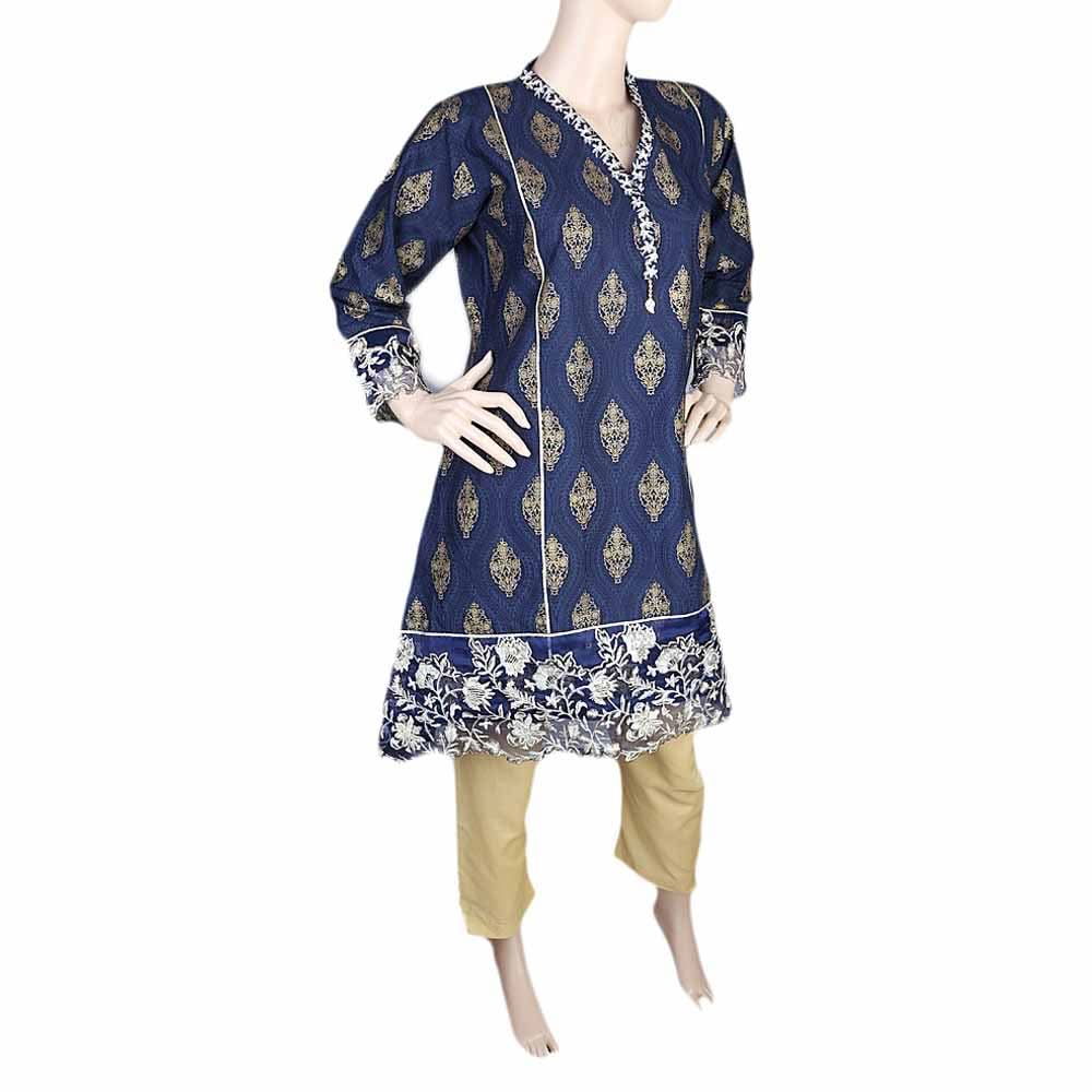 Women's Embroidered 2 Piece Suit - Navy Blue, Women, Shalwar Suits, Chase Value, Chase Value