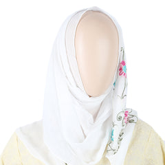 Women's Embroidered Scarf - White, Women, Shawls And Scarves, Chase Value, Chase Value
