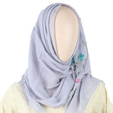 Women's Embroidered Scarf - Grey, Women, Shawls And Scarves, Chase Value, Chase Value