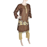 Women's Embroidered 2 Piece Suit - Brown, Women, Shalwar Suits, Chase Value, Chase Value
