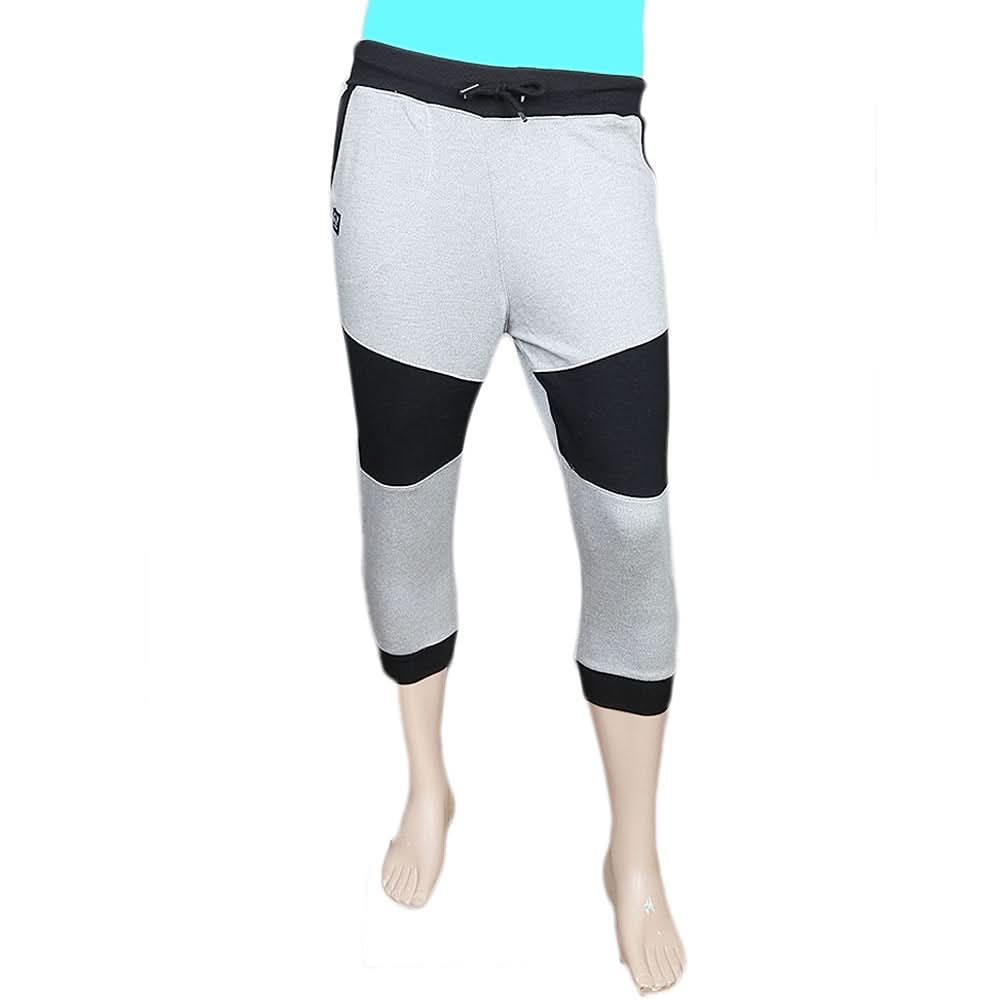 Men's Fancy Terry 3Qtr, Heather L-Grey Black, Men, Shorts, Chase Value, Chase Value